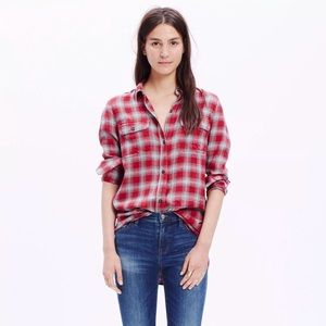 Madewell Ex-Boyfriend Flannel in Fairfax Plaid